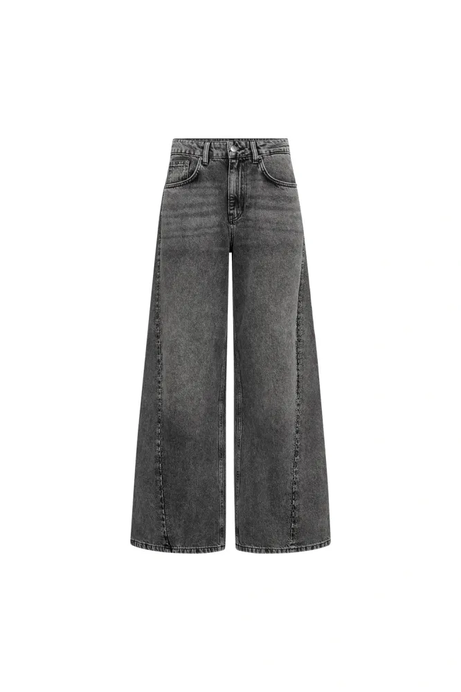 Vicky Stone Wide Jeans, Black