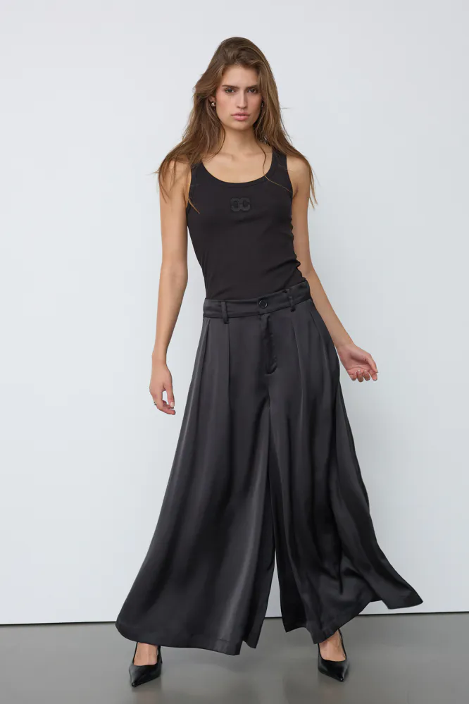 Safira Skirt Pant, Black