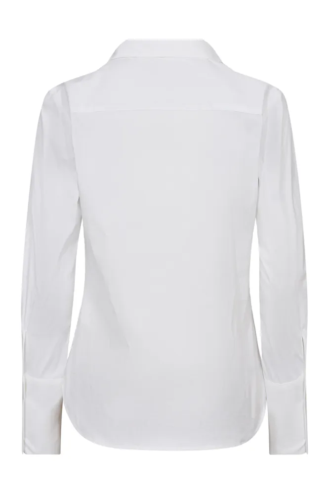 Sybel Satin Shirt, White
