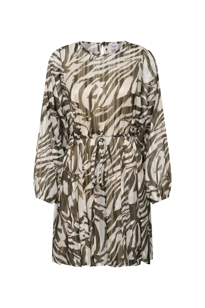 Ripley Dress, Olive Arty Strokes