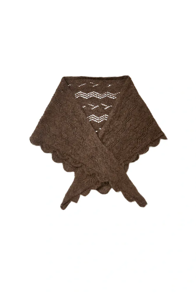 Opany Triangle Scarf, Hot Fudge Brown