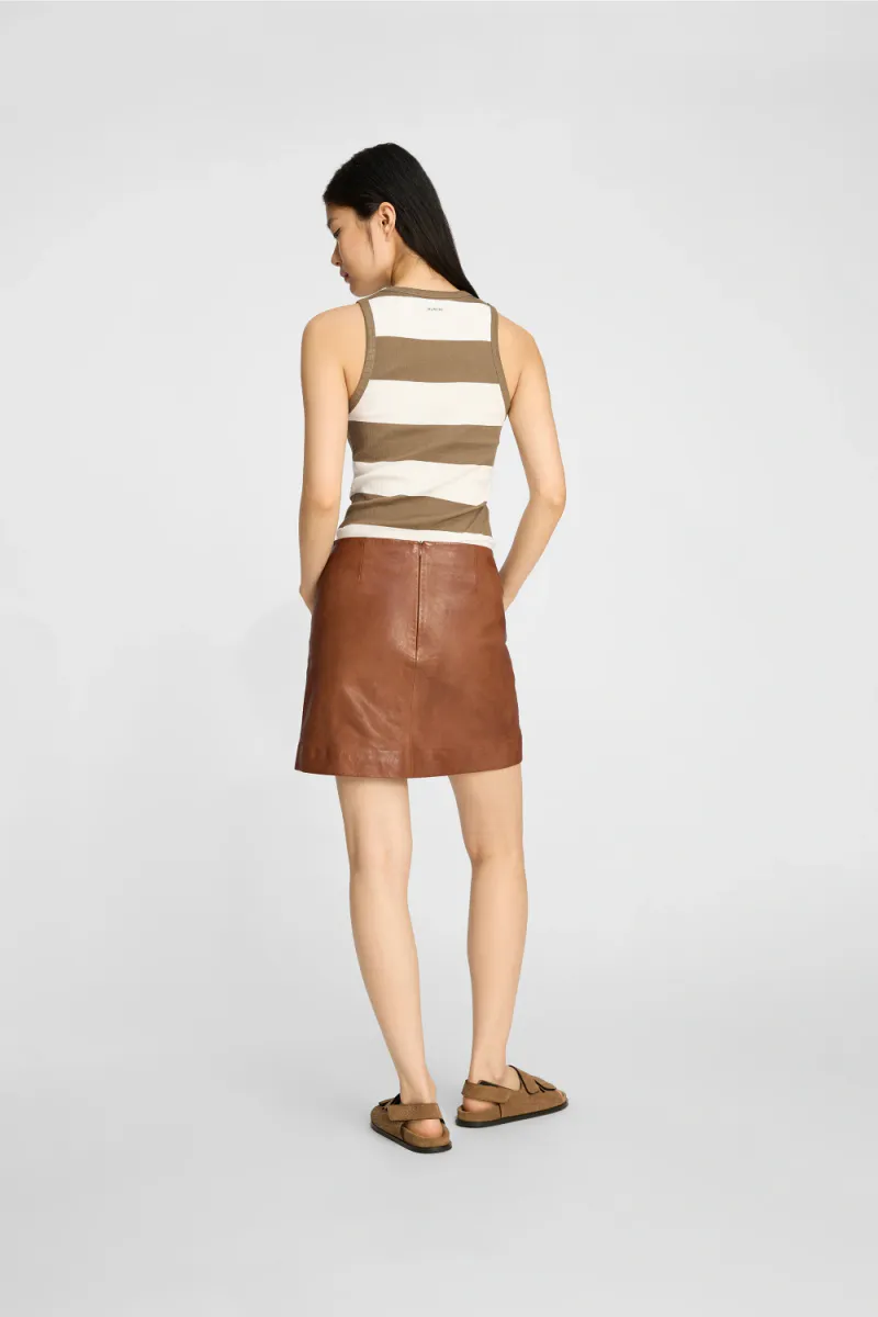 Tezza Tank Top, Stripe Mocca