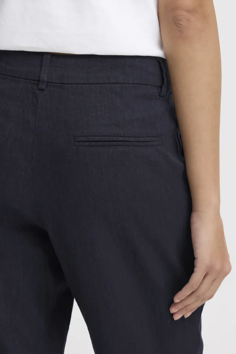 Luca HW Pant Ankle Length Tap, Dark Sapphire