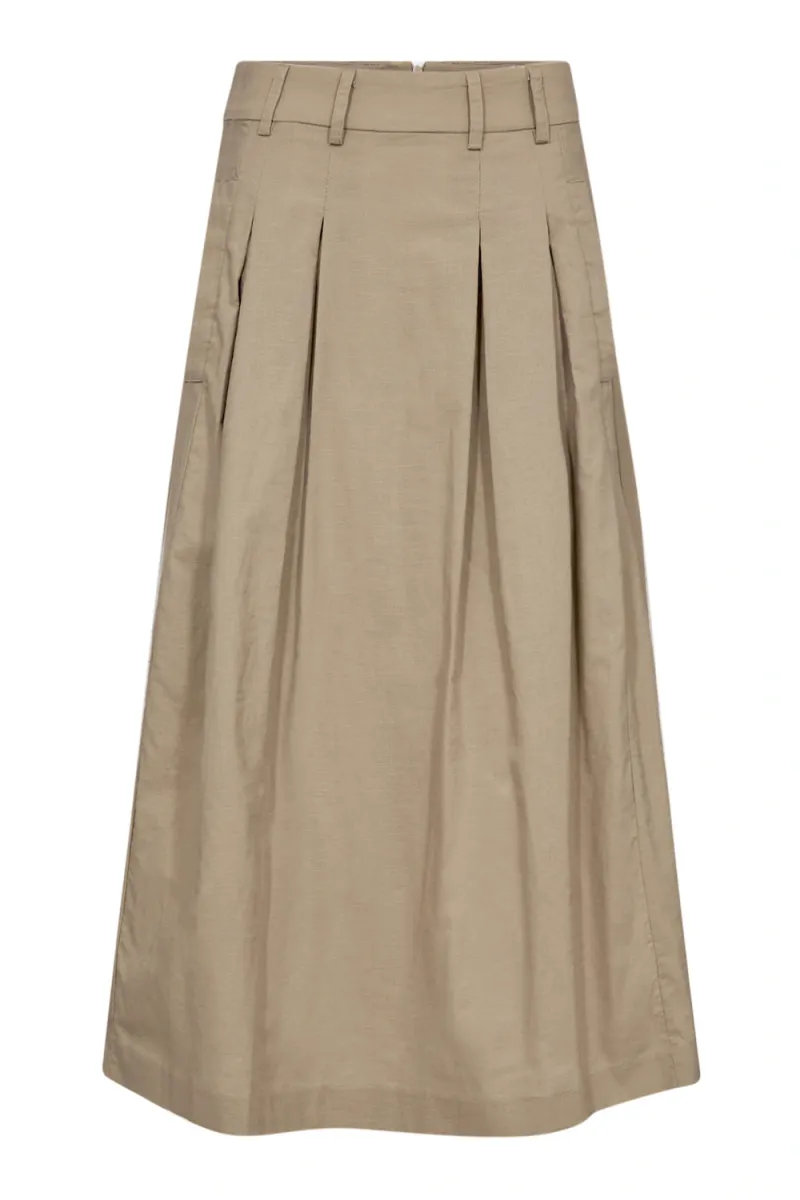 Leila Anya Pleat Skirt, Bisquit