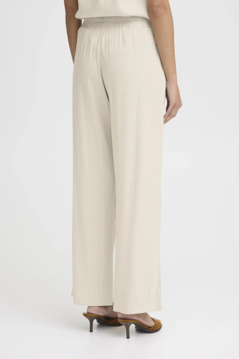 Luca Pant Full Length, Wide, Sandshell Melange